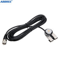 ABBREE N-2หลังคาเมาเสาอากาศมือถือยึด NMO เพื่อเชื่อมต่อ PL-259 5เมตร16.4ft RG-58คู่สายเสาอากาศสายไฟต่อ