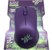 Signo Socio เมาส์ ออปติคอล เกมมิ่ง Optical Mouse USB Mo-98 Black สีดำ