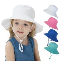 【CW】 2023 New Children  39;s Hat and Baby Breathable Beach Cap Color Kids Caps