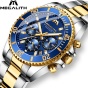 Megalith Luxury Mens Watches Sports Chronograph Waterproof Analog Date thumbnail