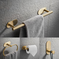 No Drilling Black Bathroom Accessories Sets Toilet Tissue Roll Paper Holder Towel Rack Bar Rail Ring Robe Clothes Hook Hardware