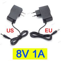 8V 1A 1000ma AC 100V-240V DC 8 volt Power supply Adapter plug Converter For CCTV Charger Switch 5.5mmx2.5mm US/EU plug 17TH