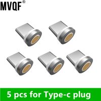 MVQF 5pcs 5A Magnetic Cable Plug Round Fast Charging Adapter Tips for IPhone 14 XS Samsung Huawei Xiaomi Magnet Charger Plugs