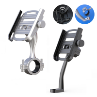 อลูมิเนียมอัลลอยด์รถจักรยานยนต์ที่วางโทรศัพท์จักรยาน GPS Bracket Mount คลิปสนับสนุน Moto Mirro Handlebar Mount สำหรับ Huawei Xiaomi iPhone SGRHSR