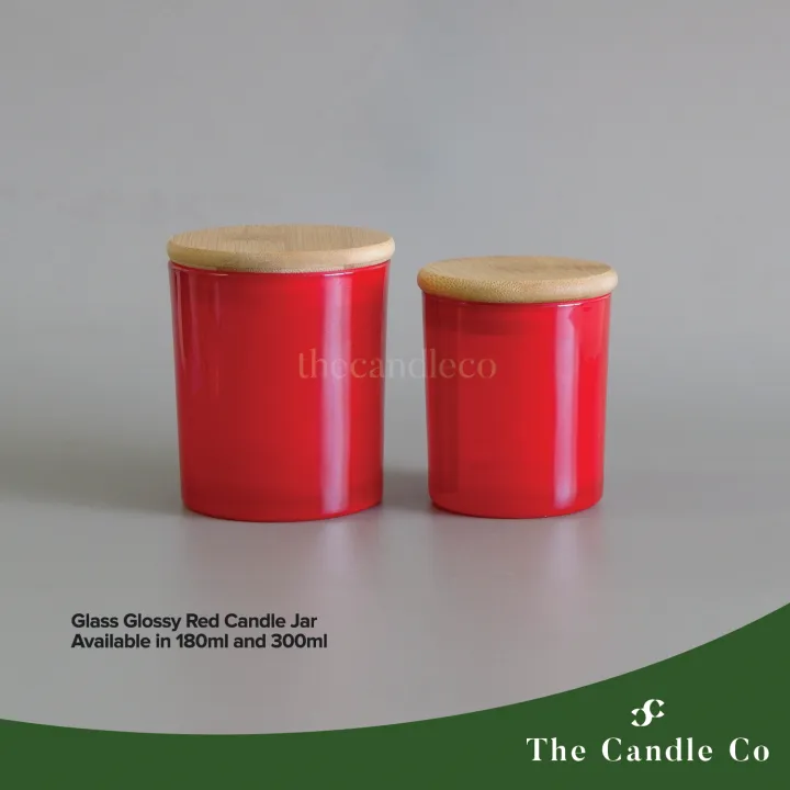 Glass Glossy Red Jars for Candles (GGA) Lazada PH