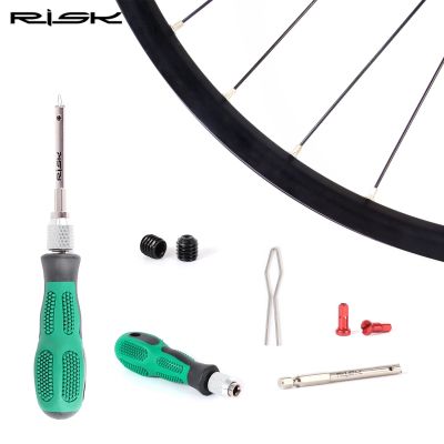 ☬♀✒ RISK Bike Spoke Nipple Insertion Tool Screwdriver Bicycle Spoke cap Removal Wrench MTB Road Bike Wheel spoke nipple Key