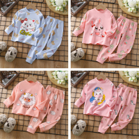 TINGQI Newborn Baby Girls Clothing Sets 100% Cotton Soft Comfortable Long Sleeves T-shirt Tops and Pants 2Pieces/set Leisure Kids Pyjamas Underwear Outfits For 0-7 Years