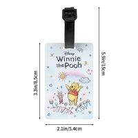 【ในสต็อก】 Winne The Pooh พีวีซีกระเป๋าเดินทางแท็ก5.4*8.5เซนติเมตรสร้างสรรค์ส่วนบุคคลที่อยู่ผู้ถืออุปกรณ์การเดินทางแท็กสัมภาระ