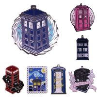 hot【DT】 Sci-fic Booth Enamel Pins Machine Dr Who Badge TARDIS Fans Lapel Brooch Wholesale