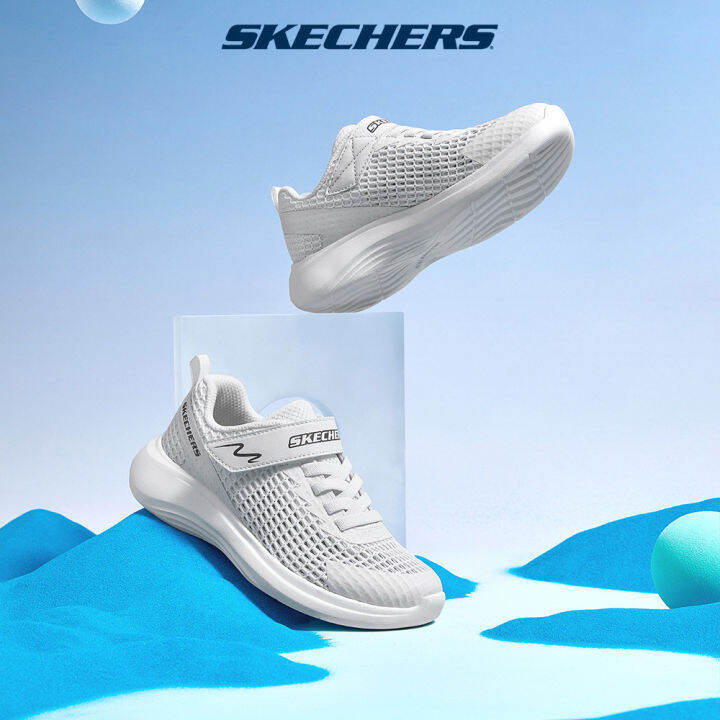 White on sale skechers kids