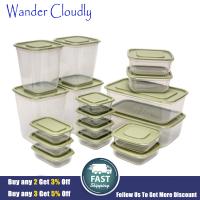 Wander Cloudly 17ชิ้นกล่องขนมปังชั้นวางขนมปังสำหรับรักษารสชาติสำหรับเคาน์เตอร์ห้องครัว