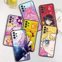 Nancy Electron】อะนิเมะเซเลอร์มูนสำหรับ Samsung A54 A72 A73,A53 A52S A34เคสโทรศัพท์ A33 A32 A24 A23 A22นุ่มสีดำ A02S