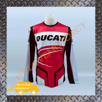 เสื้อยืดขี่มอเตอร์ไซค์ เสื้อยืดมอเตอร์ไซค์ เสื้อแขนยาวDucati JT-528L เนื้อผ้าไมโคไฟเบอร์มีประสิทธิภาพในการซับเหงื่อสูงผ้าไม่เหนียวติดตัว