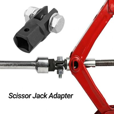 Useful Jack Adapter Heavy Duty Sturdy Automobile Repair Scissor Jack Adapter Long lasting Jack Connector for Impact Drill