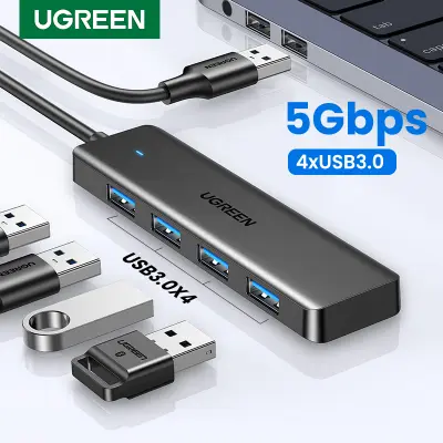 UGREEN USB 3.0 HUB 4*USB Port 5Gbps for Mouse Keyboard Card Reader Model:25851