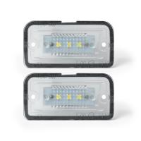 2ชิ้นไฟป้ายทะเบียน LED สำหรับ Mercedes Benz C Class W203 CLK W209 C209 A209 SL R230 Canbus สีขาวสว่างปราศจากข้อผิดพลาด