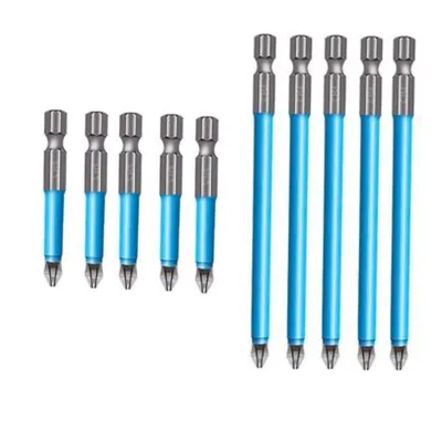 10pcs Magnetic Antislip Electric Screwdriver Set Drill Bits Precision PH2 Cross Head Power Tools Drive Impact 150mm+90mm Screw Nut Drivers