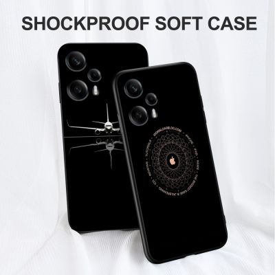 Tpu Case For Xiaomi POCO F5 5G REDMI NOTE 12 TURBO Silicon Phone Back Cover black tpu case Sign