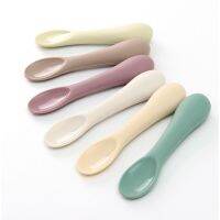 2PCS Baby Silicone Training Spoons BPA Free Soft Feeding Spoon Kid Tableware Utensils Food Grade Baby Feeding Accessories Bowl Fork Spoon Sets