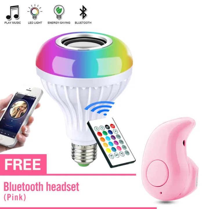 Kingdo Smart 12W LED Bulb RGB Light Wireless Bluetooth Audio Speaker