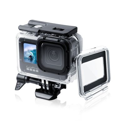 เคสสำหรับ Gopro Hero 11 10 9 60M กันน้ำเคสดำน้ำกระจกนิรภัยป้องกันเปลือกใต้น้ำอุปกรณ์กล้องแอคชั่นแคมเมรา