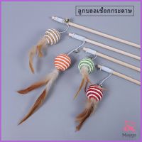 ไม้แฮนด์เมด ไม้ตกของเล่นสัตว์เลี้ยง Handmade funny cat stick สปอตสินค้า Maygo