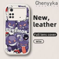 เคส Chenyyka สำหรับ Xiaomi Poco M4 Pro 5G Redmi Note 11T 5G Note 11S 5G เคสการ์ตูน Pokemon แฟชั่นเคสโทรศัพท์หนังนิ่มกันกระแทกลายดีไซน์ใหม่ซิลิโคนนิ่มเคสปกป้องเลนส์เต็มรูปแบบ