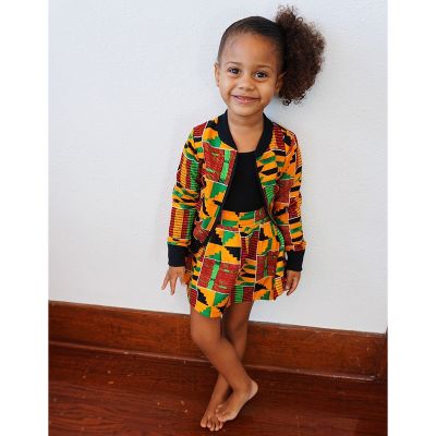 〖jeansame dress〗แฟชั่นเด็กสาวฤดูใบไม้ผลิเด็กเย็นชุดที่เป็นทางการแอฟริกัน Boho สไตล์ซิปเสื้อกระโปรงเทศกาลพรรคชุดเจ้าหญิง