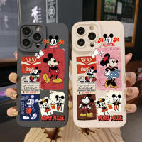 สำหรับ Infinix Note 12 G96 Hot 20 Play 20S 12i 10S 11S 10i Smart 6 HD X6511 X657B X6512 Mickey Minne เคสขอบสี่เหลี่ยมน่ารักป้องกันเลนส์เต็ม