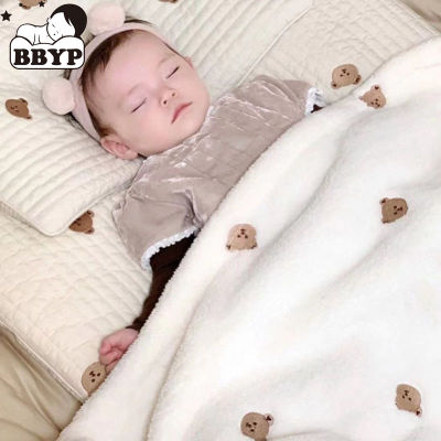 Cartoon Bear Baby Blanket Thicken Flannel Warm Swaddle Envelope Soft Stroller Wrap Newborn Kids Bedding Bebe Blanket 90x125cm