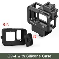 【In-Stock】 Infinityclicks G9-4 Action Vlog Camera Cage ตัวเรือนป้องกันพลาสติกพร้อม Dual Cold Shoe Mount 52Mm Filter Hero 9