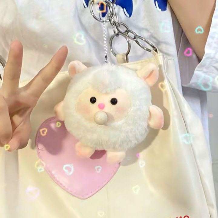 ตุ๊กตาแกะบับเบิ้ลสุดน่ารักแบบทำมือกระเป๋าวัสดุทำจากจี้ตุ๊กตา-sanrio-hello-kitty-ของขวัญแฮนด์เมดแปลกใหม่ของขวัญสำหรับแฟนสาวคู่รักทำด้วยมือของเล่นยัดไส้แบบทำมือ-diy