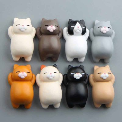 1PC Refrigerator Fat Cat Funny Cartoon Animals Cat Fridge Magnetic Sticker Refrigerator Holder Gift Home Decor Cute Magnets