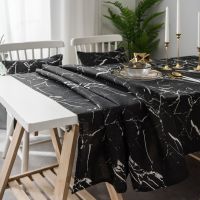 Nordic marble tablecloth black small fresh table cloth coffee table tablecloth cover cloth cotton and printed fabric