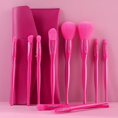 10 PCS Candy Color Makeup Brushes Set With Bag For Face Make Up Tools Women Beauty Professional Foundation Blush Eyeshadow Makeup Brushes Sets