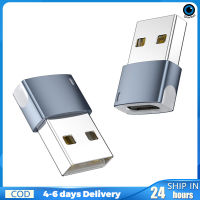 Usb 2.0ไปยัง Type-C อะแดปเตอร์ตัวเมียที่มีไฟ Led 480mbps เชื่อมต่อตัวแปลงชาร์จรับส่งข้อมูล