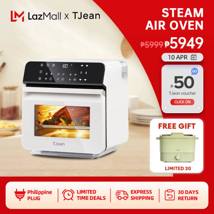 TJean Smart Steam Oven 10.5L Rapid Steam Output Air Fryer Steamer Oil ...