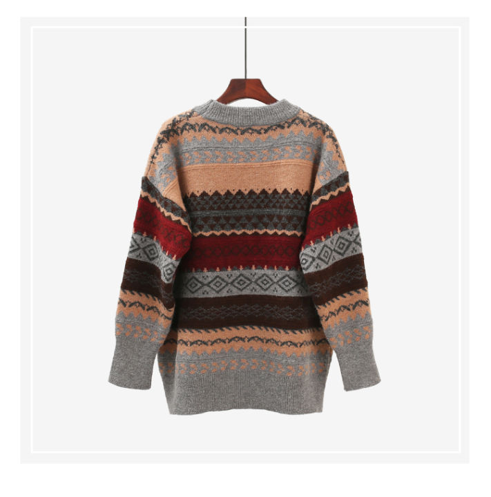 h-sa-winter-women-sweater-pullover-knit-jumpers-loose-striped-pull-jumpers-korean-style-knitwear-casual-top-argyle-sweater