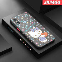 เคส JIUMOO สำหรับ Xiaomi Redmi Note 5 Note 5 Pro Note 5A Prime เคสการ์ตูนลาย Hello Kitty บางขอบสี่เหลี่ยมด้านข้างกันกระแทกดีไซน์ใหม่มีน้ำค้างแข็งโปร่งใสเคสมือถือแข็งปลอกซิลิโคนคลุมทั้งหมดกล้องป้องกันแสง