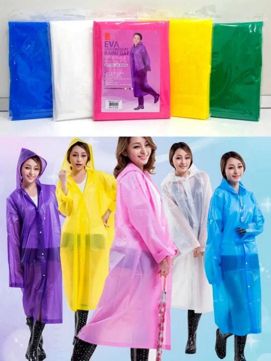 Raincoat Reusable Poncho For Rainy Season Fashionable Eye Catcher
