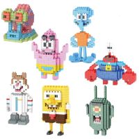 LNO ใหม่เพชรอนุภาคขนาดเล็ก Micro Building Blocks SpongeBob Squarepants ปลาดาวไขมัน Star Krabby Patty Crab Interset บล็อกของเล่น227-233