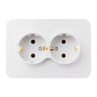 ▽▽ 1 Pc 118X80mm 220 V European Double Socket European Socket CE Certification for Domestic Use Industrial Power Socket