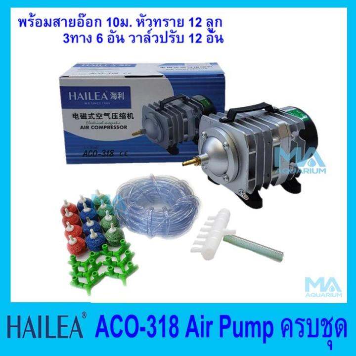 สุดคุ้ม-ปั้มลมลูกสูบ-ครบชุด-hailea-aco-318-พร้อมสายอ๊อก-10-เมตร-รวมหัวทราย-12-ลูก-คละสี-สามทาง-6-ตัว-วาล์วปรับแรงลม-12-ตัว-ราคาถูก-วาล์ว-ควบคุม-ทิศทาง-วาล์ว-ไฮ-ด-รอ-ลิ-ก-วาล์ว-ทาง-เดียว-วาล์ว-กัน-กลับ