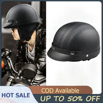 Leather up hot sale half helmets