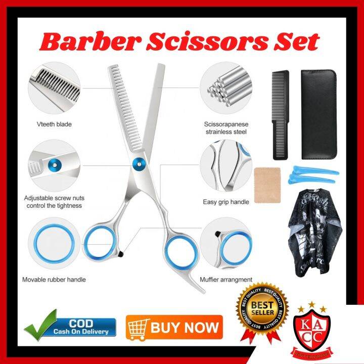 [KACC] Barber Scissors Set Thinning Scissors For Hair Cut Barbers