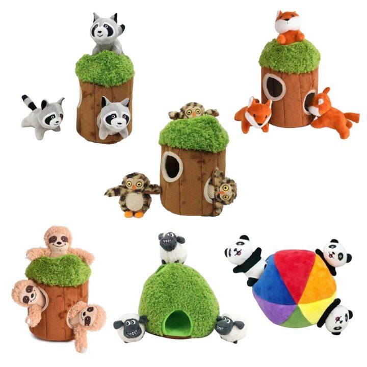4-pcs-สำหรับ-creative-creaking-plush-ของเล่นสำหรับสัตว์เลี้ยงสนุกซ่อน-seek-สุนัขของเล่นตุ๊กตาสัตว์-tree-hole-ของเล่นสัตว์เลี้ยงปลอดภัยปลอดสารพิษ-burrow-t
