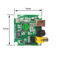 USB เป็น Coaxial Optical Fiber SPDIF I2S Converter DAC BOARD 24Bit 192kHz