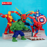 Lego 3D Lắp ráp mô hình Siêu anh hùng Spiderman, Superman, Caption Mỹ, Hulk