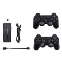 0 "": Nostalgic วิดีโอเกมคอนโซล2.4G Dual Wireless Handle Game Stick 4K 10000เกม64GB R Game Wireless Controller