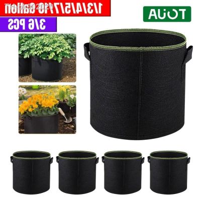 ✥ 3/6pcs 1-10 Gallon Grow Bags Felt Plant Grow Pot Potato Tomato Planting Bag Garden Vegetables Plant Bags Fabric Flower Pots